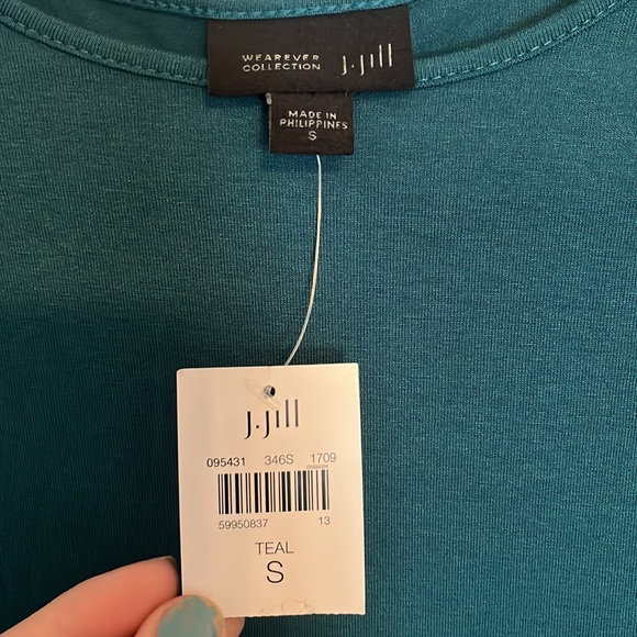 J Jill wearever blouse teal - Picture 2 of 4